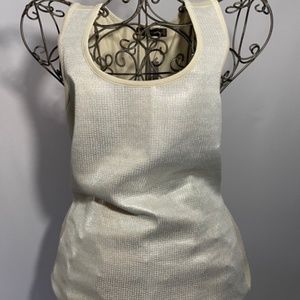 The Limited Beige and Metallic Tank Top